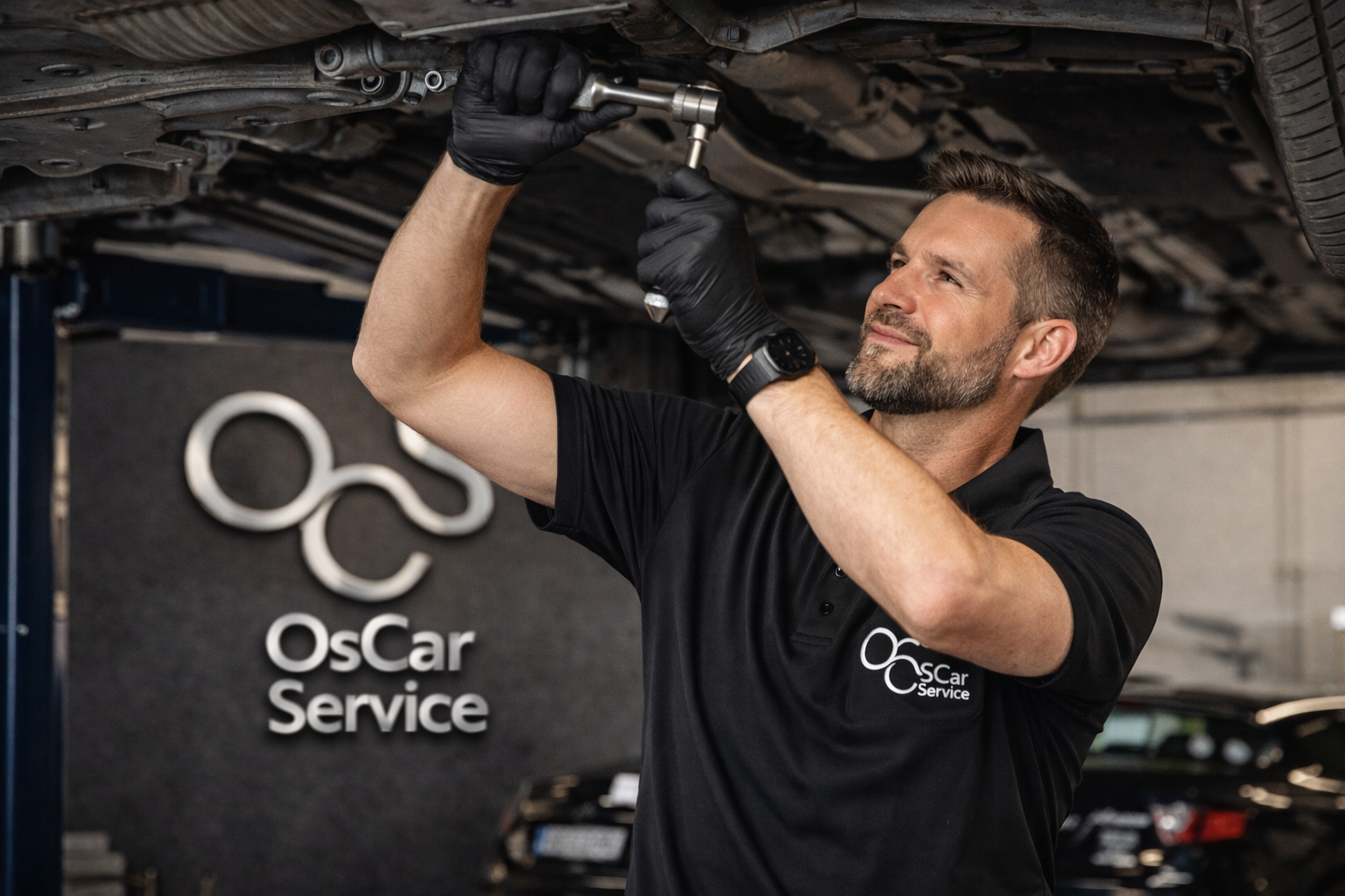 OsCar Service Mechaniker bei der Arbeit